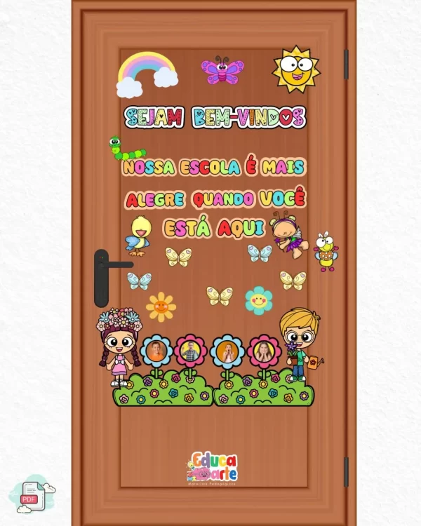 *PAINEL PARA PORTA TEMA: JARDIM ENCANTADO* 🌸