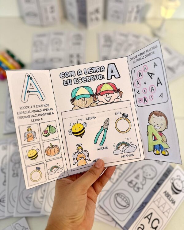 Arquivo Lapbook do Alfabeto com livrinhos para trabalhar todas as letras do Alfabeto.📝✨🔤* - Image 6