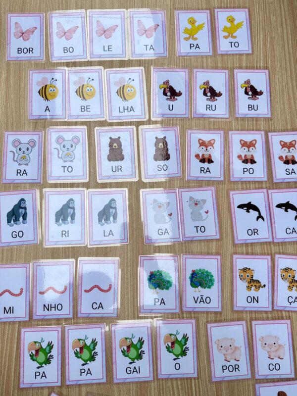 Recurso Sílaba das Palavras Tema Animais trabalha com cards 📝✨* - Image 4