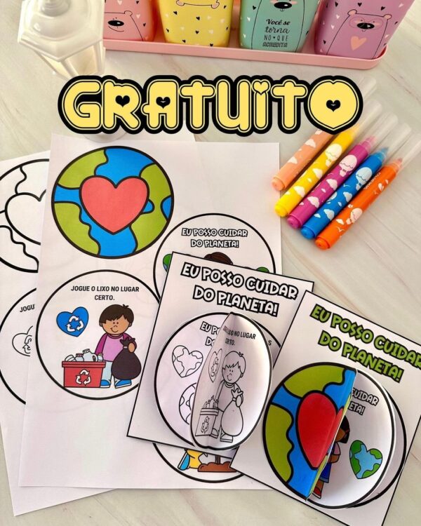 Livrinho “Eu posso cuidar do Planeta” para trabalhar o tema
com crianças da Educação Infantil. 🌍❤️