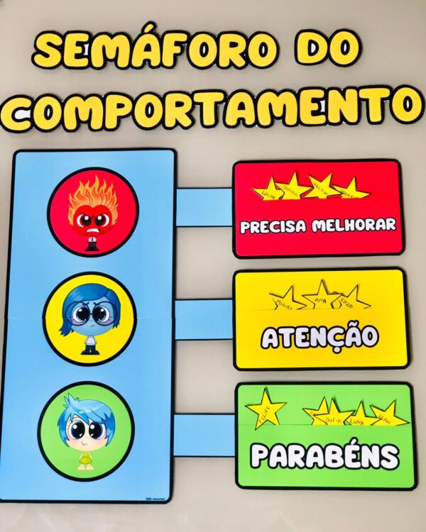 SEMÁFORO DO COMPORTAMENTO DIVERTIDA MENTE 🧠✨❤️💛💚* - Image 3