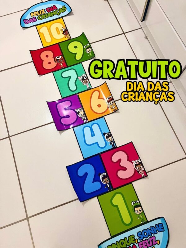 ARQUIVO GRATUITO AMARELINHA DIA DAS CRIANÇAS 🎉❤️✨️