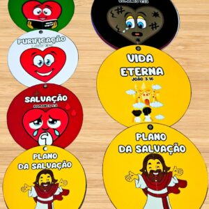*RECURSO VISUAL COM AS CORES DO  PLANO DA SALVAÇÃO 💛🖤❤️🤍💚✨*