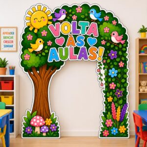 *PAINEL PORTAL ÁRVORE VOLTA ÀS AULAS🌳🌸🪻✨*