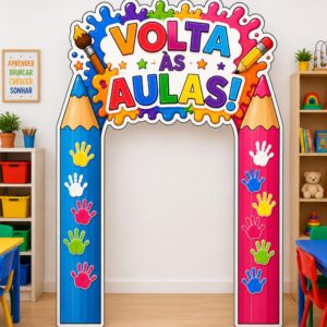 *PAINEL PORTAL LÁPIS VOLTA ÀS AULAS ✏️🫟🎨❤️✨*