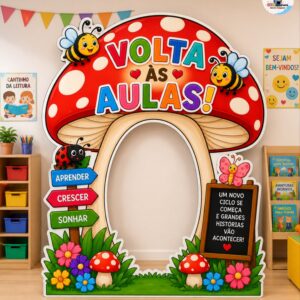 *PAINEL VOLTA ÀS AULAS COGUMELO INTERATIVO 🍄🐞🦋🐝❤️✨*