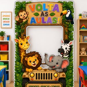 *PAINEL INTERATIVO SAFARI VOLTA ÀS AULAS 🐒🐘🦒🦓💚✨*