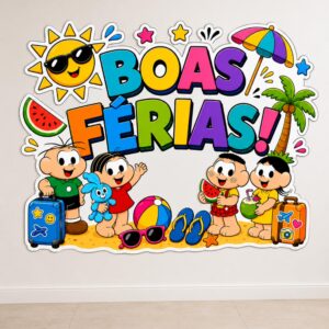 *PAINEL BOAS FÉRIAS TURMA DA MÔNICA 🍉❤️🏝️🌤️✨*
