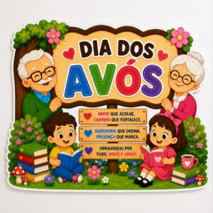 *PAINEL DE PAREDE DIA DOS AVÓS 👵🏼👴🏼❤️✨*