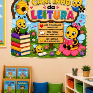 *CANTINHO DA LEITURA ABELHINHA 🐝💛📚✨*