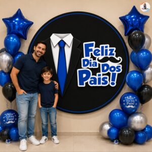 *PAINEL REDONDO TERNO DIA DOS PAIS 👔🩵✨*