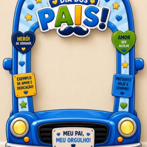 *PAINEL CARRINHO AZUL FELIZ DIA DOS PAIS 💙✨*