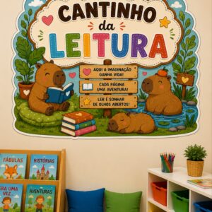 *CANTINHO DA LEITURA CAPIVARA 2🤎📚✨*