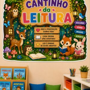 *CANTINHO DA LEITURA FLORESTA ENCANTADA🪄❤️📚✨*