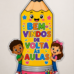*PAINEL LÁPIS TOTEM DE VOLTA ÀS AULAS ❤️ 📚✏️✨*