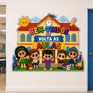 *PAINEL BEM-VINDOS DE VOLTA ÀS AULAS ESCOLA 🏫📚✏️❤️✨*