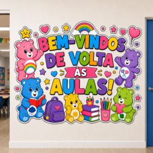 *PAINEL BEM-VINDOS DE VOLTA ÀS AULAS URSINHOS CARINHOSOS 🌈📚✏️❤️✨*