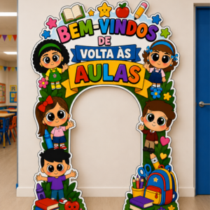 *PAINEL ARCO BEM-VINDOS DE VOLTA ÀS AULAS CRIANÇAS 📚✏️❤️✨*
