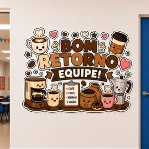 *PAINEL BOM RETORNO EQUIPE TEMA CAFÉ ☕🤎✨*