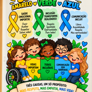 *PAINEL DE PAREDE SETEMBRO AMARELO, VERDE E AZUL 💛💚💙✨*