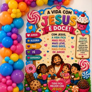 *PAINEL A VIDA COM JESUS É DOCE 🍧🍭🍬🍰✨*