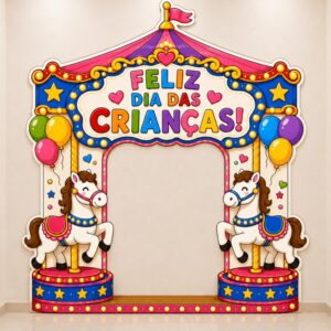 *PAINEL CARROSSEL DIA DAS CRIANÇAS 🎠❤️✨*