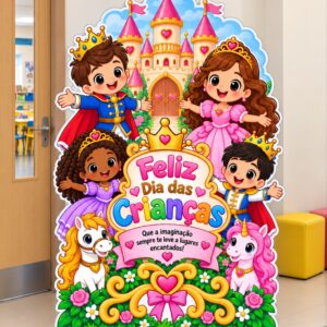 *PAINEL TOTEM DIA DAS CRIANÇAS PRÍNCIPES E PRINCESAS👑❤️✨*