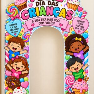 *PAINEL ARCO DIA DAS CRIANÇAS DOCES🍭🍬🍫🧁🩷✨*