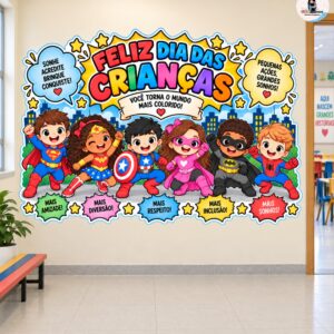 *PAINEL DIA DAS CRIANÇAS SUPER HERÓIS 🦸🏽‍♀️🦸🏻‍♂️💥✨*