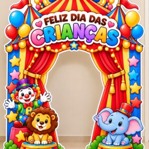 *PAINEL ARCO DIA DAS CRIANÇAS CIRCO🤡🎪🤹🏻‍♀️✨*