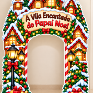 *PAINEL ARCO A VILA ENCANTADA DO PAPAI NOEL 🎁🎅🏼❤️✨*