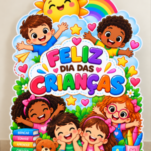 *PAINEL TOTEM FELIZ DIA DAS CRIANÇAS❤️🌈✨*